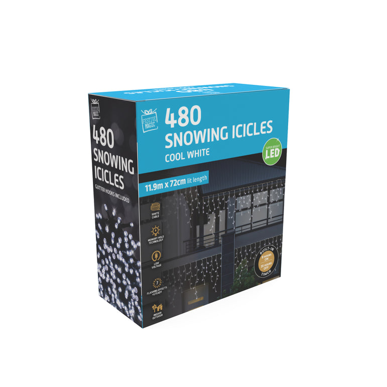 LED Snowing Icicle Lights (480)