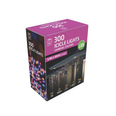 LED Icicle Lights 300 Carnival
