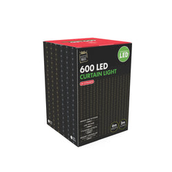 LED Curtain Light 6m 600 Flash Christmas