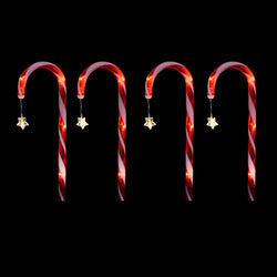 Solar Candy Cane With Stars (4pk)
