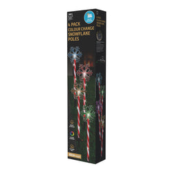 Solar Candy Snowflake Path Lights (4pk)