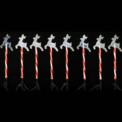 Solar Candy Cane With Reindeer (8pk)