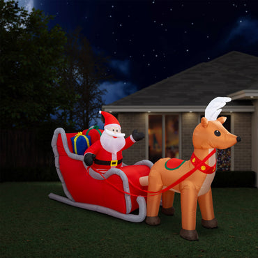 Airpower Jumbo Santa Sleigh Reindeer