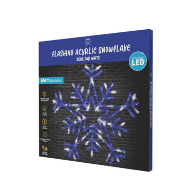 LED Acrylic Flashing Snowflake (65cm)