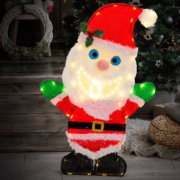 LED Mesh 3D Singing Santa (90cm)