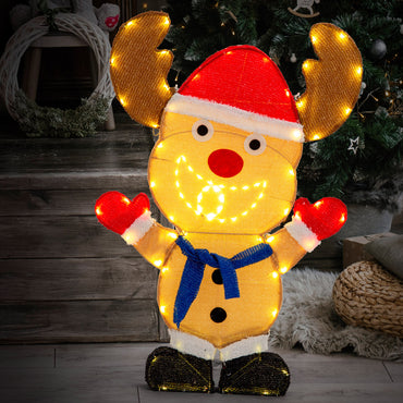 LED Mesh 3D Singing Reindeer (93cm)