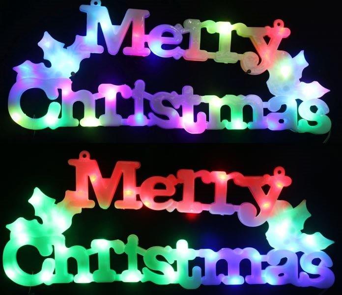 LED Merry Christmas Flashing Plaque