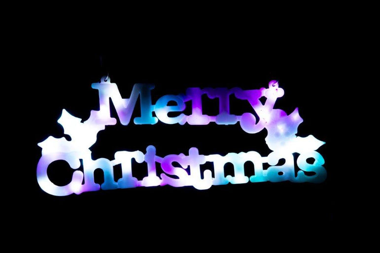 LED Merry Christmas Flashing Plaque