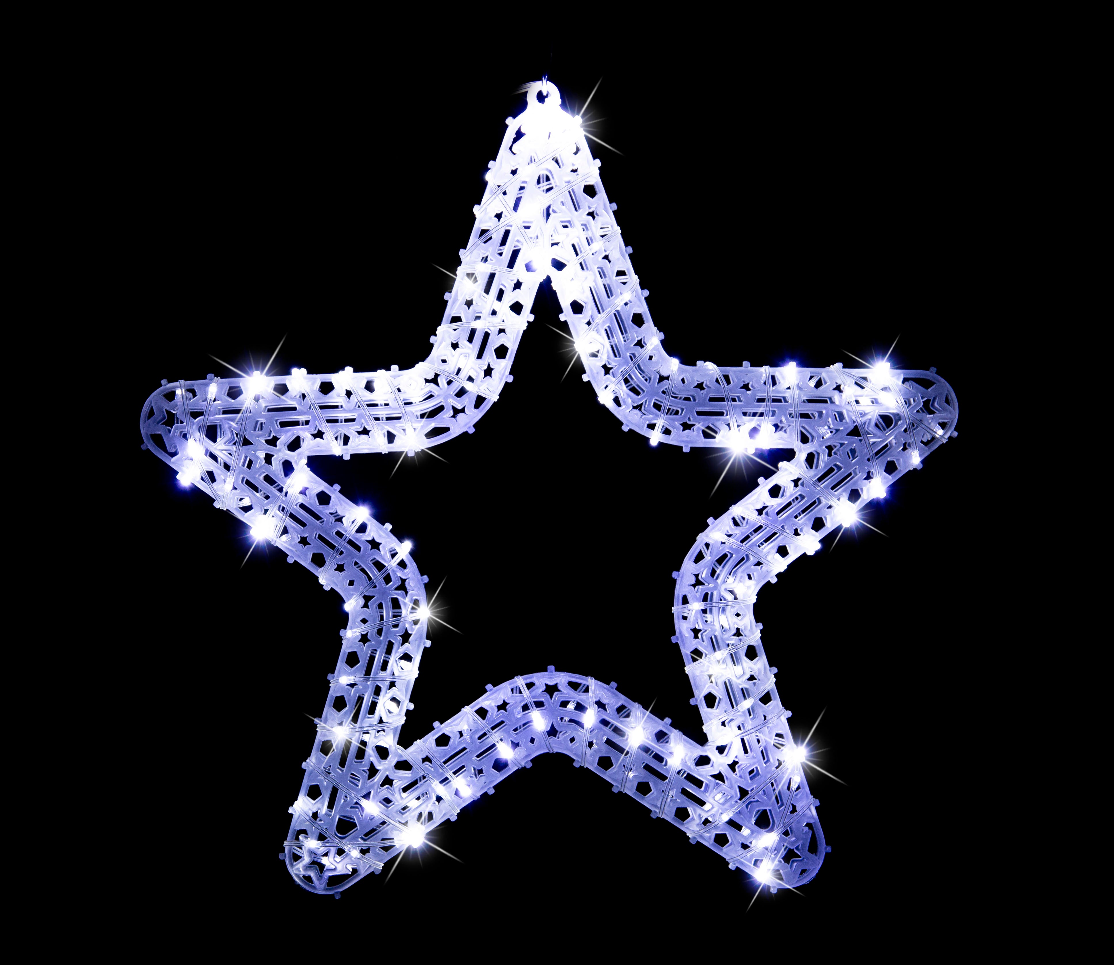 LED Pin Light Fancy Star Flashing Asst