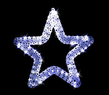LED Pin Light Fancy Star Flashing Asst