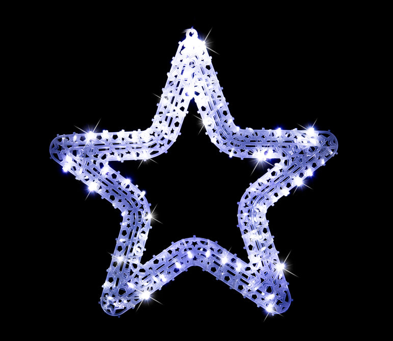 LED Pin Light Fancy Star Flashing Asst