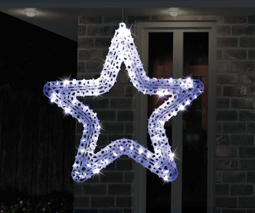 LED Pin Light Fancy Star Flashing Asst