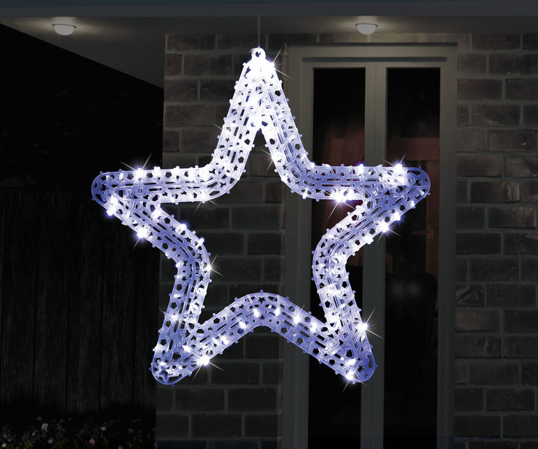 LED Pin Light Fancy Star Flashing Asst