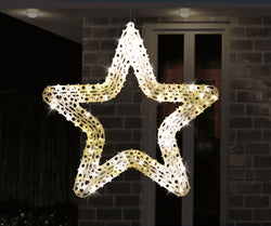 LED Pin Light Fancy Star Flashing Asst