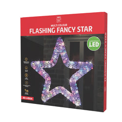 LED Pin Light Fancy Star Flashing Asst