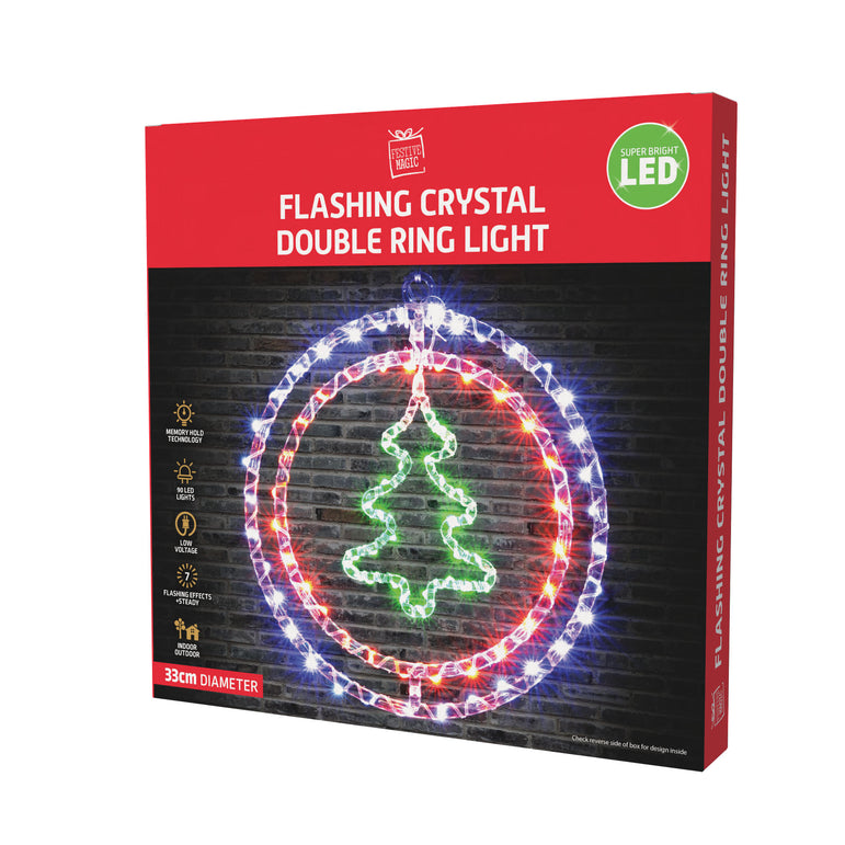 LED Crystal Rings 4 Asst Motif