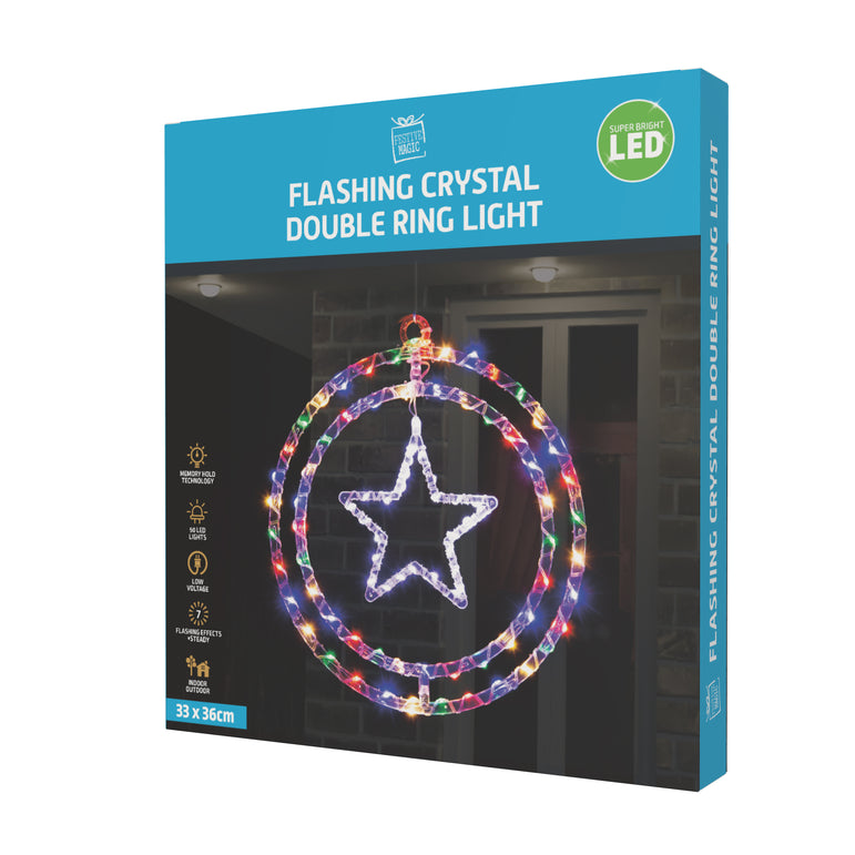 LED Crystal Rings 4 Asst Motif
