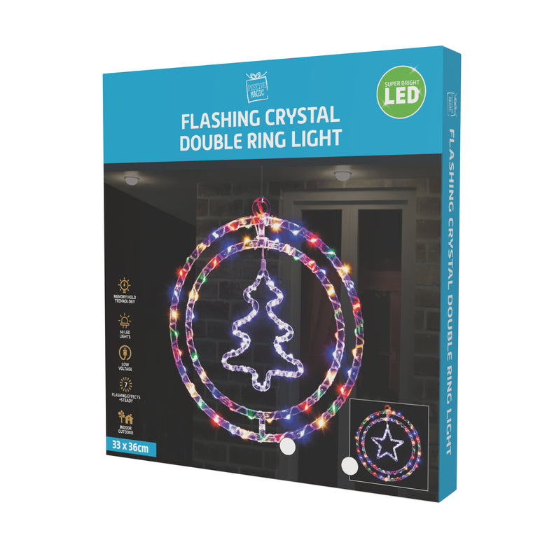 LED Crystal Rings 4 Asst Motif