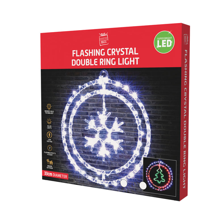 LED Crystal Rings 4 Asst Motif