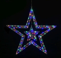 LED Starry Wire 2-in-1 Hanging Star 80cm