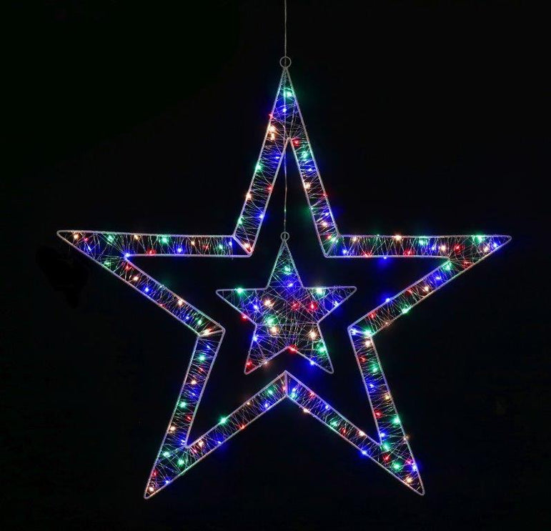 LED Starry Wire 2-in-1 Hanging Star 80cm
