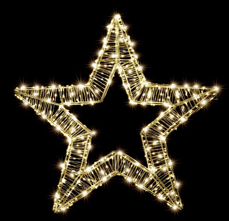 LED Starry Gold 3D Star 50cm