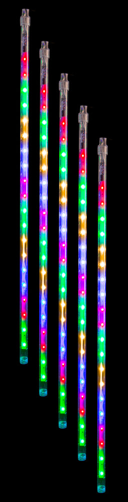LED Digital Flash Meteor Tubes 20pk Waterfall Melting Tubes 20pk 50cm Multicolour