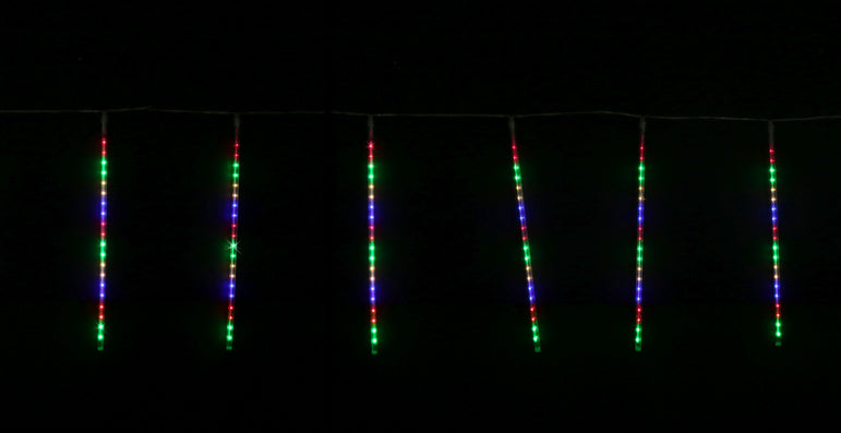 LED Digital Flash Meteor Tubes 20pk Waterfall Melting Tubes 20pk 50cm Multicolour