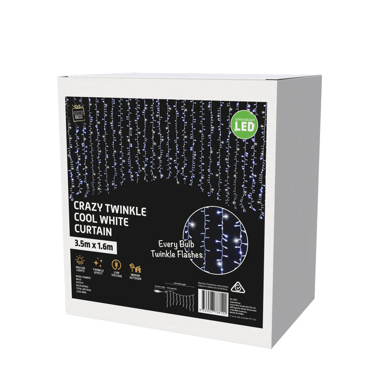 LED Cluster Crazy 100% Twinkle 6M Chain or 360m Curtain