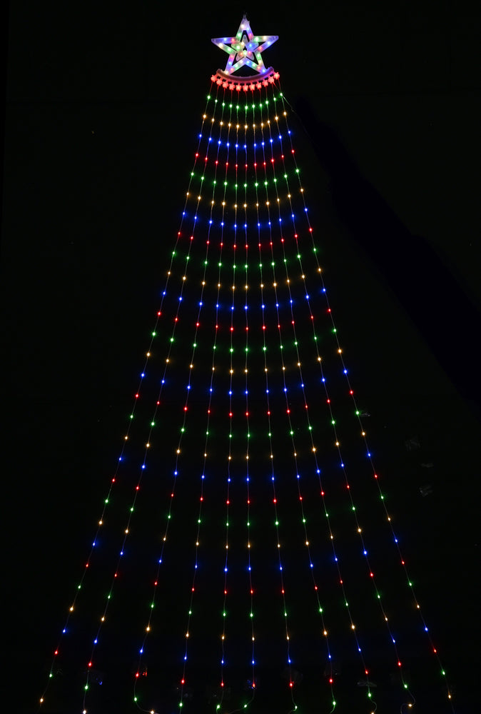 LED Flex wire Waterfall Cascading Star Strand Light -multicolour /blue and white