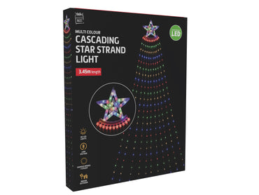 LED Flex wire Waterfall Cascading Star Strand Light -multicolour /blue and white
