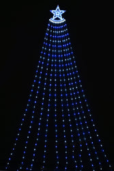 LED Flex wire Waterfall Cascading Star Strand Light -multicolour /blue and white