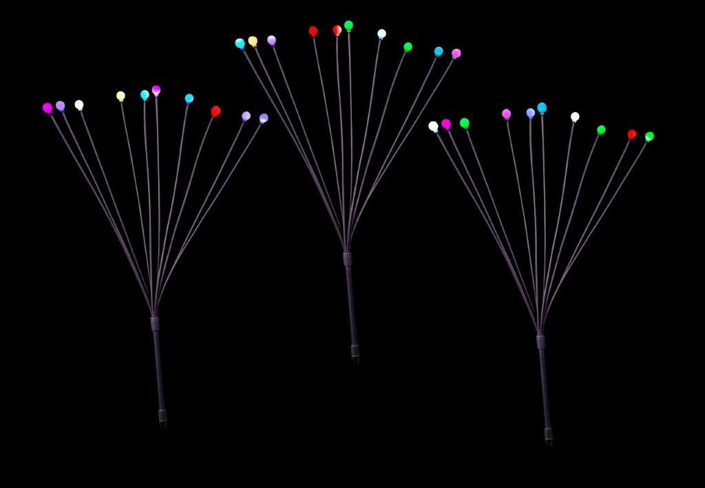 LED Colour-Changing Swaying Berry Path Lights 3 Pack