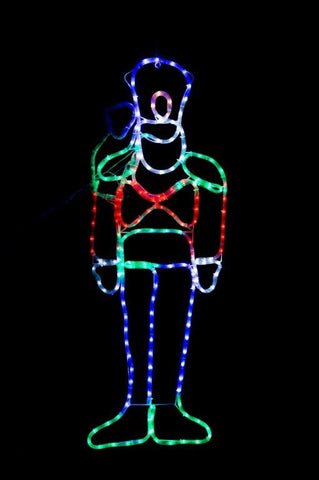 LED Ropelight Saluting Nutcracker
