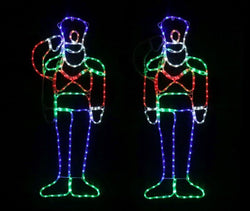 LED Ropelight Saluting Nutcracker