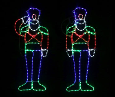 LED Ropelight Saluting Nutcracker
