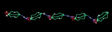 LED Ropelight Holly Garland 5 Pack