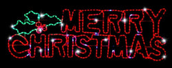 LED Ropelight Merry Christmas Sign