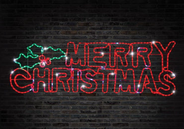 LED Ropelight Merry Christmas Sign