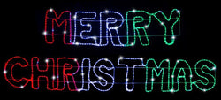 LED RED/GREEN/WHITE  Rope light Merry Christmas 273 CM X88CM