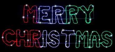 LED RED/GREEN/WHITE  Rope light Merry Christmas 273 CM X88CM