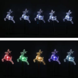 Solar LED Reindeer Path Lights 5 Pack
