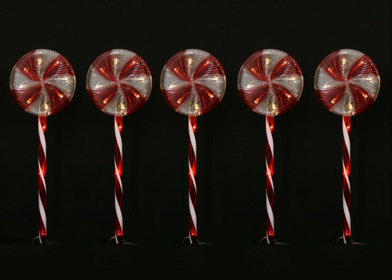 Solar LED Lollipop Path Lights 5 Pack