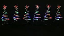 Solar LED Mesh Spiral Path Tree 6 Pack