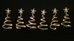 Solar LED Mesh Spiral Path Tree 6 Pack