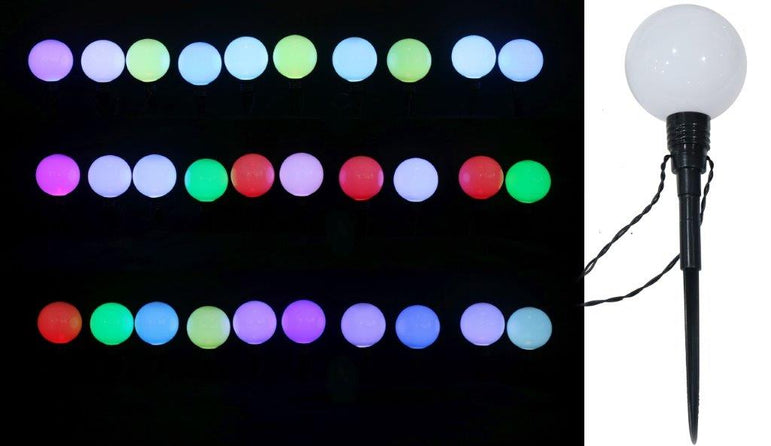 LED Colour-Changing Path Ball Lights 10 Pack