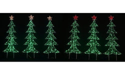 LED Starry Wire Trees Path Lights 3 Pack