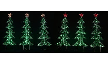 LED Starry Wire Trees Path Lights 3 Pack