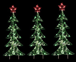 LED Starry Wire Trees Path Lights 3 Pack