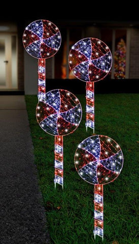LED Starry Wire Lollipop Path Lights 4 Pack